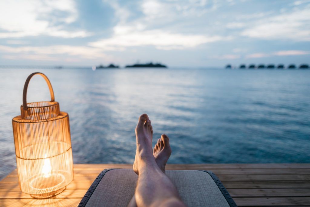 Person Relaxing on Holiday