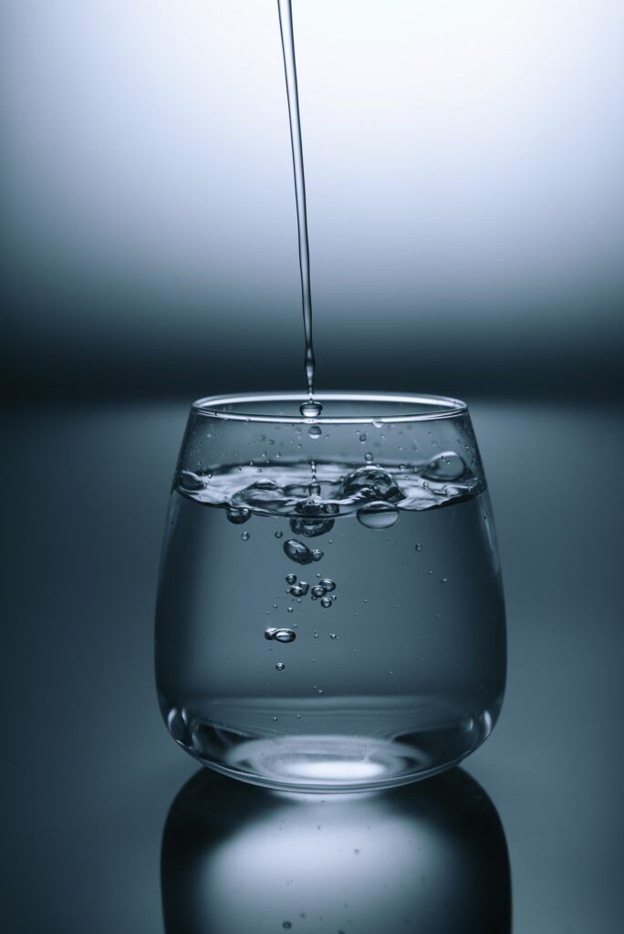 glass of drinking water